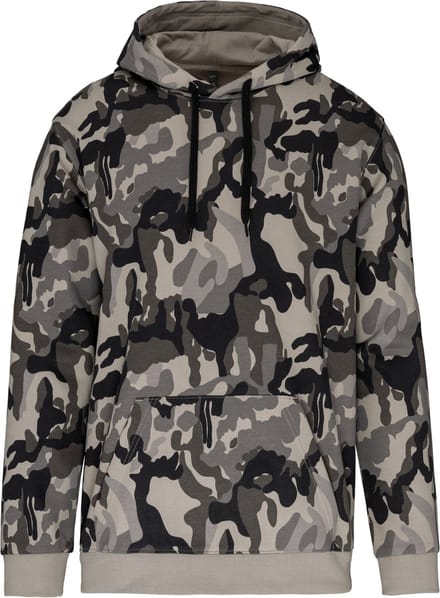 Kariban Herensweater met capuchon K476 - Grey Camouflage - M