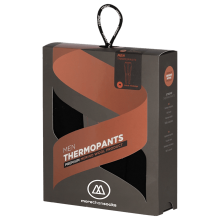 Morethansocks - Thermolegging Merino Wol Heren - 2-Stuks - Zwart / M