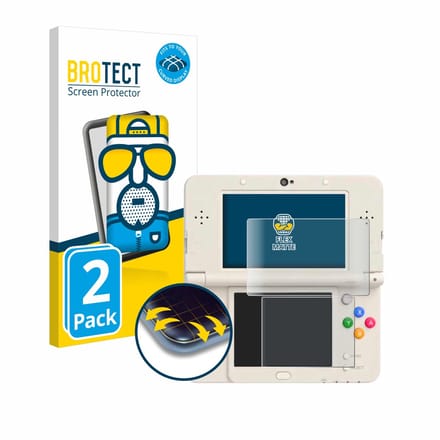 BROTECT - Screenprotector voor Nintendo New 3DS - Folie Beschermfolie matte volledig dekking 2 Stuks