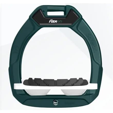 Verstelbare veiligheidsbeugels Paardrijden Incliné Grip Groen/Wit/Wit Flex-On Safe-On