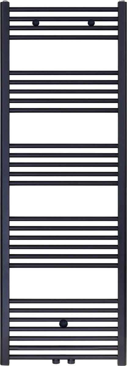 Rad-ion Handdoekradiator Middenaansluiting 1200x600 Geborsteld Mat Zwart