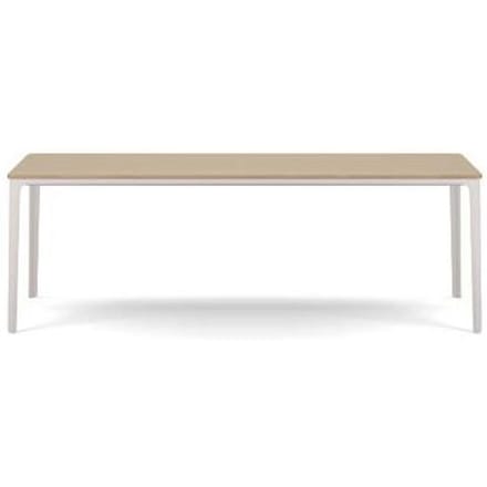 Vitra - Plate eettafel - Eiken naturlijk geolied - wit - 240 x 100 cm - bruin