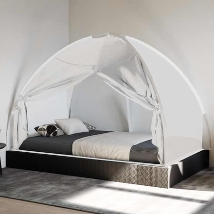 vidaXL - Klamboe - met - deuren - Mongolia - 220 - gaas - 200x120x130 - cm - wit