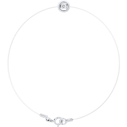 0050 Cts Diamond Bracelet Nylon Transparant 925