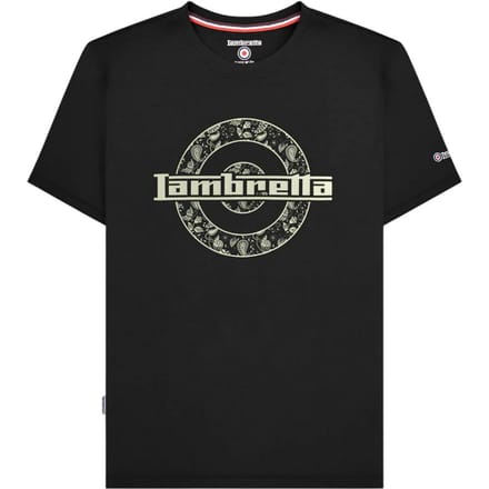 Lambretta Heren Paisley Target T-Shirt (Zwart)