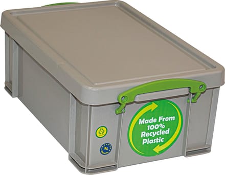 Really Useful Box opbergdoos 9 liter | gerecycleerd | grijs