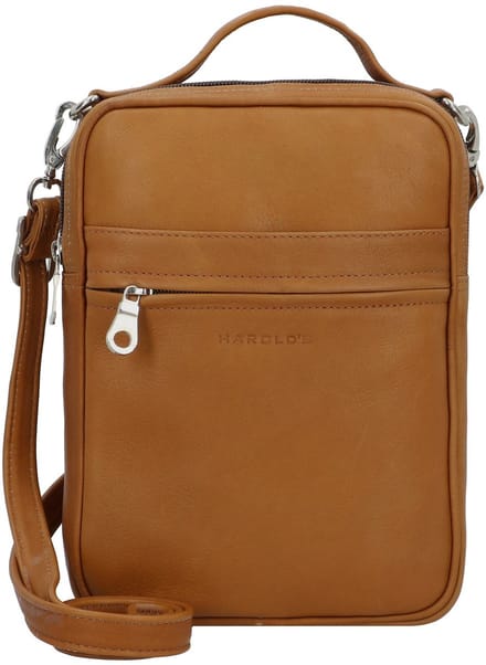 HAROLD'S Leren Schoudertas Country Messengerbag Cognac Lichtbruin