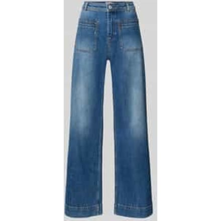 Wide fit jeans in used-look