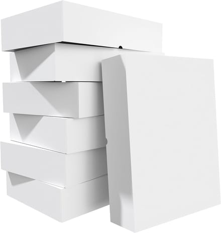 Extra Grote Geschenkdozen - Kledingdozen Verpakking - Cadeaus Inpakken - Met Deksel - 40 x 30 x 10 cm - Wit