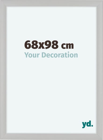 Your Decoration - Fotolijst 68x98 cm - MDF - Wit Houtnerf - Como