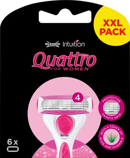Wilkinson Sword Intuition Quattro For Women - 6 navulmesjes