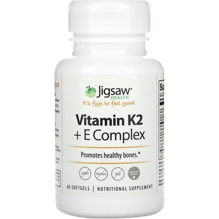 Jigsaw Health, Vitamine K2 + E Complex, 60 Softgels