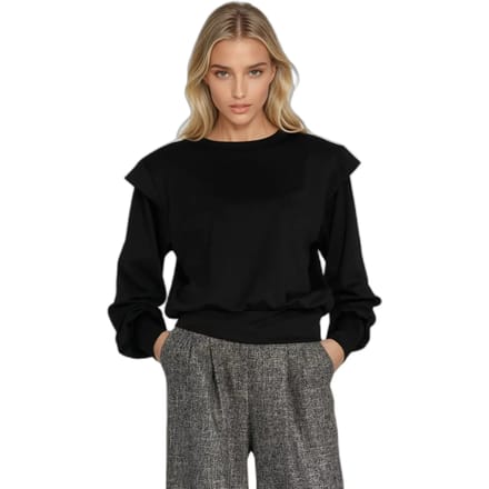 Blouse met hoge ribbelmanchetten voor dames Nife