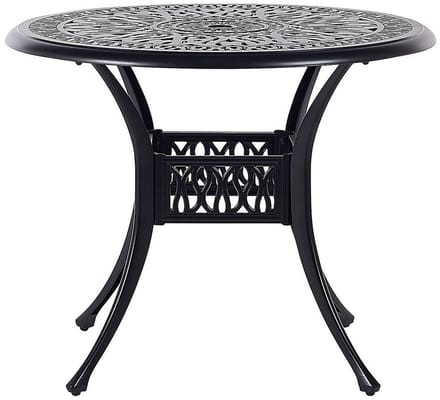 ANCONA - Tuintafel - Zwart - 90 x 90 cm - Aluminium