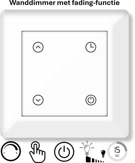 Freelux Led Dimmer | Timer | Slaapkamer | 230VAC - 500Watt | Inbouw | Signaal wit glans