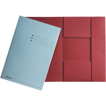 Dossiermap Esselte folio 3 kleppen manilla 275gr rood