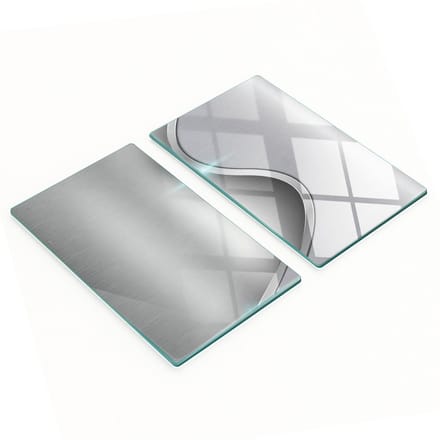 Decoratieve glazen serveerplanken voor snacks met textuur, 2x30x52 cm