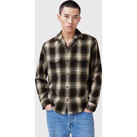 AllSaints Alvar Ls Shirt Brown Größe: S | Casual hemden Outlet | Herren | Braun