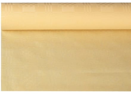 12x Tafelkleed papier met damastprint 8 m x 12 m creme