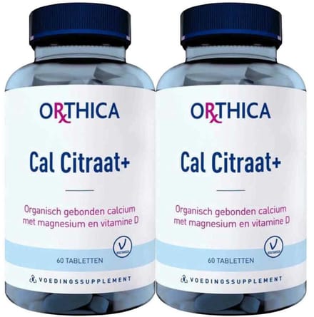 Orthica - Cal Citraat+ - 2 x 60 tabletten - Voordeelverpakking