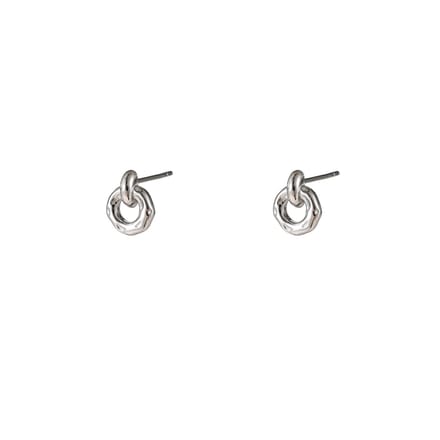 Go Dutch Label Oorknoppen Open Round Stud Zilver