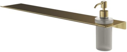 Hotbath &More Shelves - Zeepdispenser - Gematteerd Glas - Voor Planchet - Geborsteld Messing PVD