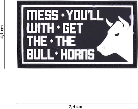 101 Inc Embleem 3D Pvc Mess You'Ll Zwart 19027
