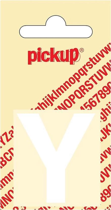 Pickup plakletter Helvetica 40 mm - wit Y
