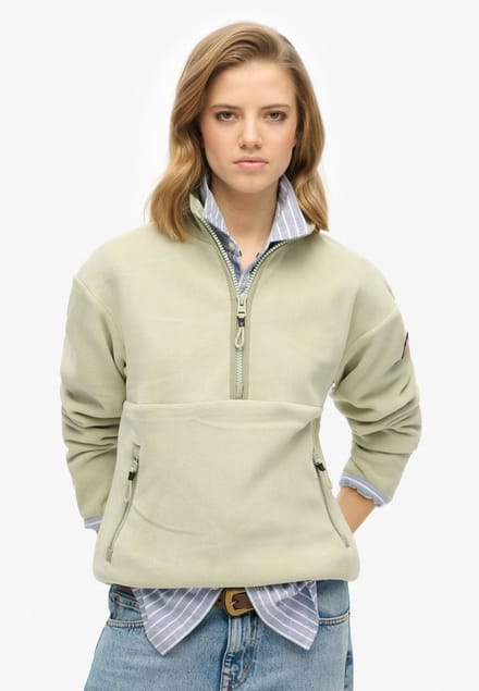 Superdry - Active fleecetrui met halve rits - Dames - Truien