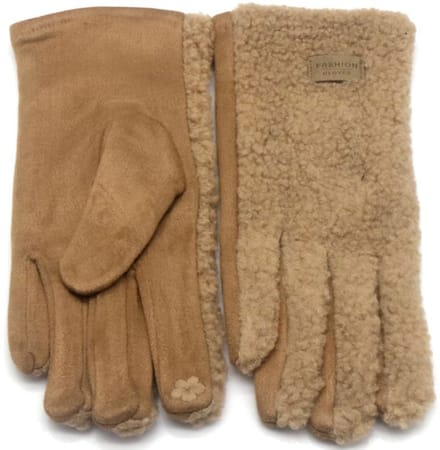Handschoenen teddy - Touchscreen tip - Bruin - Elegant en lekker warm - Damesdingetjes