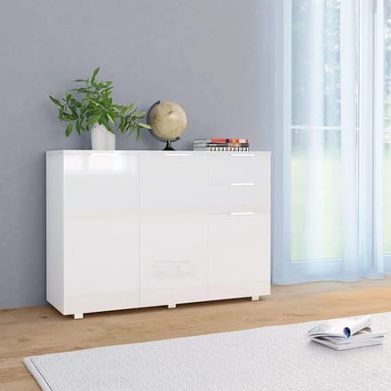 Medina Dressoir 107x35x76 cm hoogglans wit
