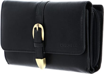 CHIEMSEE Leren Portemonnee Leather Wallet Black Zwart