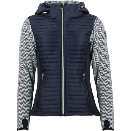 Dames zip hoodie van drie materialen Peak Mountain