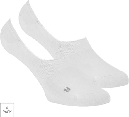Boru Bamboo - 6-Pack - Onzichtbare Footies - Bamboe - Anti Slip - Heren / Dames - wit - 35-38 - 2315