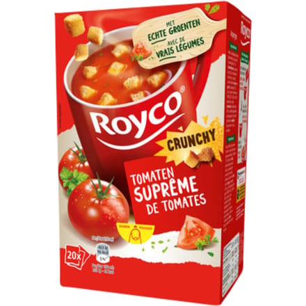 Soep Royco tomaten supreme met croutons 20 zakjes