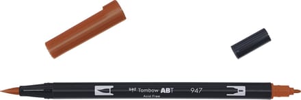 Tombow Brush pen - ABT 947 - Dual Brushpen - Burnt Sienna - Bruin
