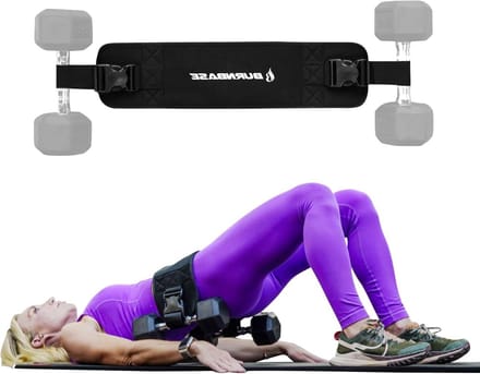Heupduwriem - Bilband - Krachtraining - Extra vulling - 60x15 cm - Zwart