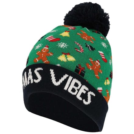 Kerstmuts kinderen - Groen - One Size - kerstmuts met lichtjes - kerstmutsen - kerstmuts peuter - kerstmuts kinderen met licht