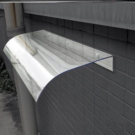 Deurluifel - Veranda Overkapping - Bescherming tegen weer - Geluidsisolerend polycarbonaat - 50x190cm - Transparant