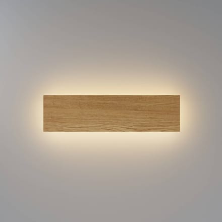 Maytoni LED wandlamp BASIC TEXTURE, hout, breedte 30 cm, CCT
