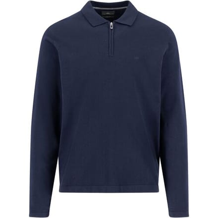 Fynch-Hatton Polo Zip Superflex Subtle Mélange Navy / male