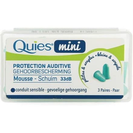 Quies Mini Gehoorbescherming Schuim 3 Paar Oordoppen