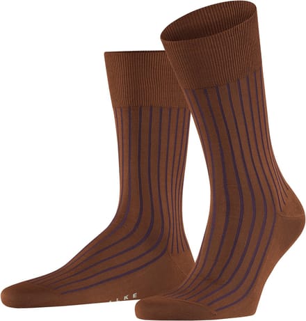 FALKE Shadow gedessineerd katoen sokken heren bruin - maat 45-46