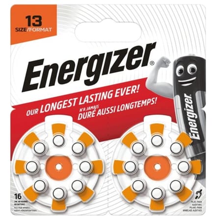 Energizer Knoopcel ZA13 1.45 V 16 stuk(s) Zink-lucht ENR EZ Turn & Lock (13)