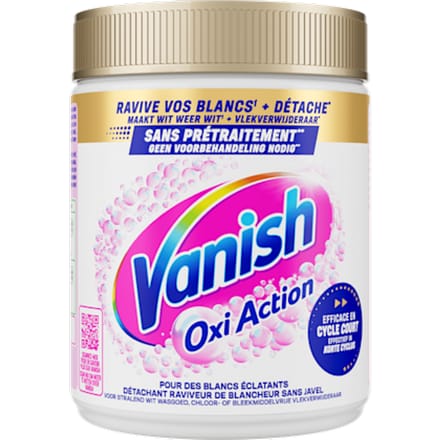 Vanish Oxi Action Vlekverwijderaar Poeder White – 480 g – Voor Witte Was