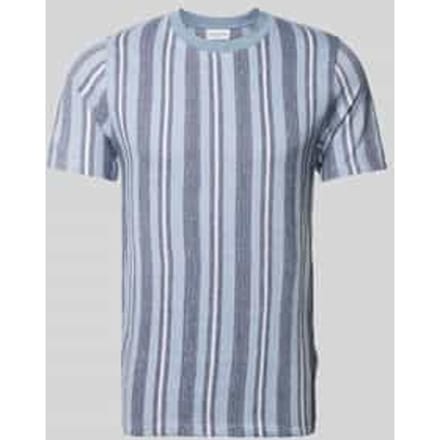 Relaxed fit T-shirt met streepmotief, model 'Towel striped'