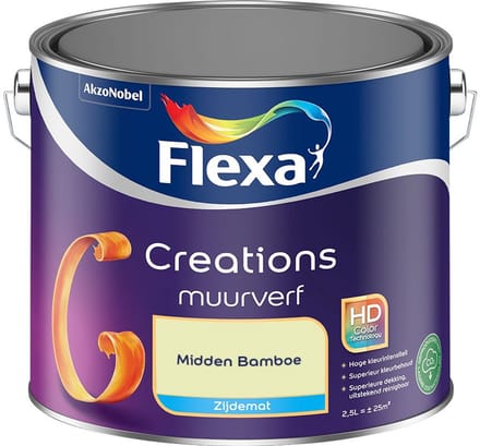 Flexa - Creations Muurverf Zijdemat - Midden Bamboe - Mengverf - 2,5 L