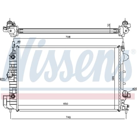 Radiator, motorkoeling NISSENS 63113A