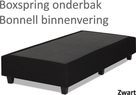 Boxspringonderbak Bonnell binnenvering 90 x 210 cm, Zwart | Losse boxspring | Boxspring bedbodem | Boxspring onderstel | Bonnellboxspring | Springbox | Boxspring zonder matras