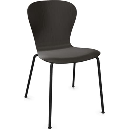 Thonet S 220 Stalen buisstoel - Eiken Zwart (TP 29) gebeitst - diepzwart